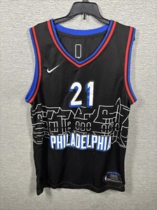 Men's Nike City Edition NBA Philly 76ers #21 Joel Embiid Jersey Black Size 52/XL - Picture 1 of 10