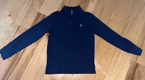 RALPH LAUREN BOYS NAVY BLUE QUARTER ZIP SHIRT SIZE 6 EXCELLENT COND LD - Picture 1 of 4