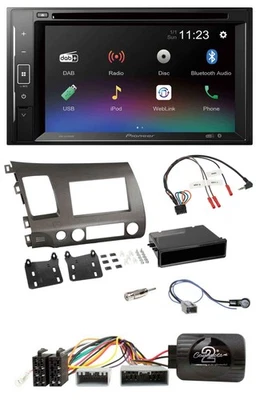 Pioneer Bluetooth Lenkrad USB 2DIN DAB DVD Autoradio für Honda Civic 06-10 Hybri - Bild 1 von 4