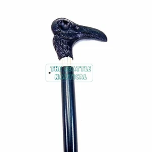 Ladies Choice Rare Antique Raven Crow Handle Victorian Wooden Walking Cane Stick - Picture 1 of 6
