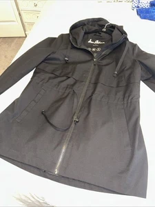Sam Edelman Damen 2-in-1 Regenjacke mit Kapuze Gr: Medium Schwarz Langarm Neu - Bild 1 von 6