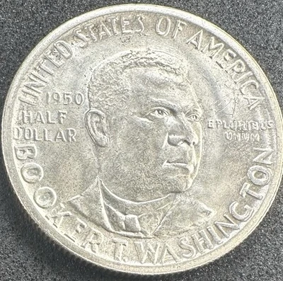 1950-S Booker T. Commemorative Half Dollar - BU - 90% Silver - - Image 1 of 2