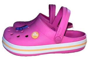 Crocs Crocband Slip On Clog Sandal Hot Pink Size C12 CLEAN VGC Iconic Comfort - Picture 1 of 6