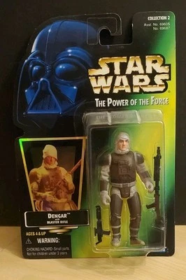 Kenner Star Wars Dengar con Rifle Bláster Figura de Acción Holo Tarjeta Verde Foto 1 de 2