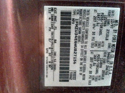 Speedometer Cluster MPH Fits 98 EXPLORER 3561263 Foto 1 de 4