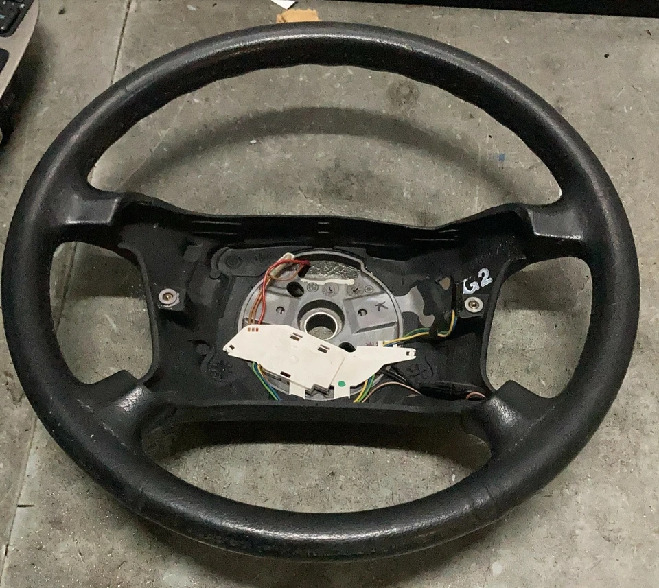 99-01 BMW 740I 740LI BLACK LEATHER STEERING WHEEL - Image 1 of 1