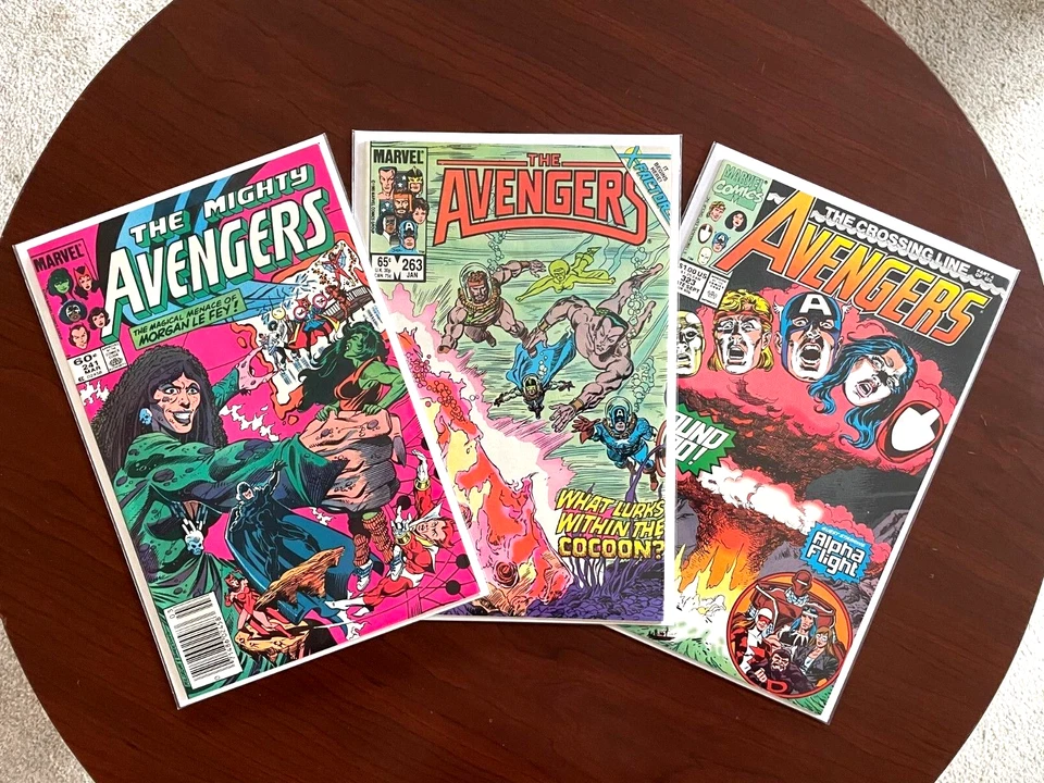 (lote de 3 cómics) Avengers #241 #263 y #323 (Marvel 1984-90) Edad de Cobre Foto 1 de 4