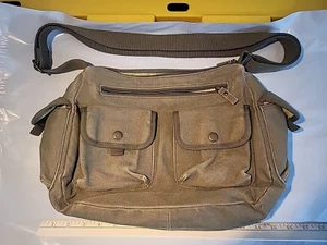 Bolso Bandolera/Mensajero Vintage LL Bean Verde Ejército Lona Algodón 15x10 - Imagen 1 de 20