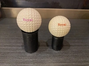 2 Vintage Royal Flower Orange & Pink Golf Balls - Picture 1 of 8