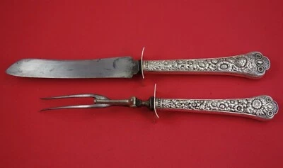 Cluny by Gorham Sterling Silver Roast Carving Set 2-pc knife 12" fork 11" - Image 1 of 2