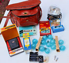Vintage Lot Kodak Camera Accessories Bag Generator Flasholder Sun Gun Bulbs