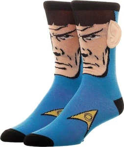 Star Trek Size 8-12 Spock Licensed Crew Sock  with 3D ears - Picture 1 of 3