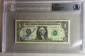 Luis Aparicio Signed $l Dollar Bill. Beckett Auto Grade 10. - Picture 1 of 6