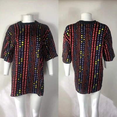 Camiseta De Colección Gianni Versace Jeans Couture Negra Estampado Fruta S Foto 1 de 4