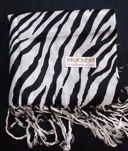 Seide Pashmina Zebra Schal, 70% 30% - Bild 1 von 2
