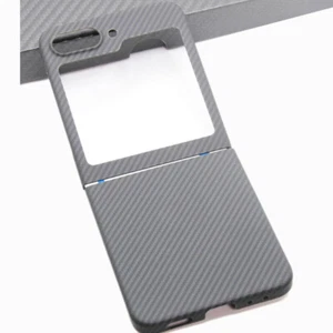 Coque d'origine en fibre de carbone pour Samsung Galaxy Z Flip 6 5 coque blindée ultra fine - Photo 1 sur 13