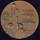 Israel 1992 Discovery Of America 500Th Anniversary State Medal 70Mm 140G Bronze
