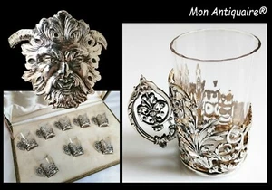 ENSEMBLE DE TASSES CORDIALES À LIQUEUR EN ARGENT STERLING FRANÇAIS PUIFORCAT GOBELET GOBELET  - Photo 1 sur 13