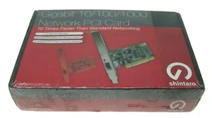 Shintaro Single Port Gigabit Ethernet 10/100/1000 Network PCI Card Ultra Fast - Picture 1 of 5