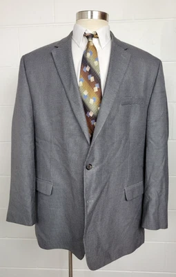 Chaqueta Abrigo Deportivo Ralph Lauren Para Hombre Gris Cuadros Pata de Gallo 52L Foto 1 de 4