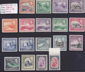 BC3190) Cyprus 1938-51 KGVI Pictorials SG 151-163, several values including - Picture 1 of 1