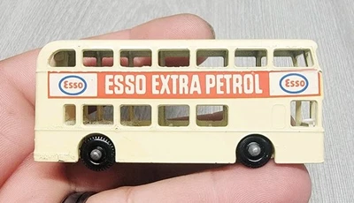Vintage Matchbox Lesney No. 74 TAN Daimler Bus ESSO Extra Petrol England - Image 1 of 4