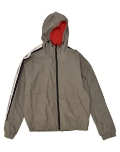 JACK & JONES Mens Hooded Rain Jacket UK 40 Large Grey Polyester AN19 - Picture 1 of 3
