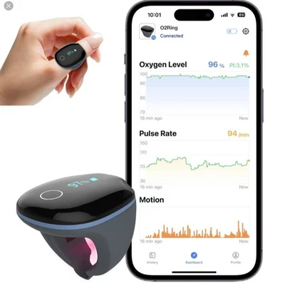 Wellue O2Ring Medical-Grade Pulse Oximeter Heart Rate Monitor Sleep Apnea Test