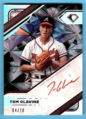 Tom Glavine 2025 Diamante Iconos Blanco Policromatink Tinta Roja Autógrafo 4/10 Foto 1 de 2