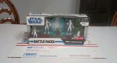 Star Wars The Clone War Battle Packs Yoda & Coruscant Guard Hasbro 2008 Новые - Изображение 1 из 4