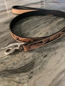 Correa de cuero para perro estilo occidental/plomo para perro NUEVO con etiqueta EE. UU. - Imagen 1 de 11