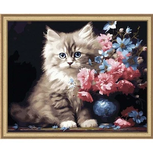 Adbrain Fluffy Kitten e kit vernice per telaio per numero - Foto 1 di 1