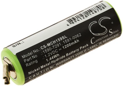 POWERY Batería Compatible con Moser Tipo 1591-0062 1.2V 1200mAh/1.4Wh NiMH Verde