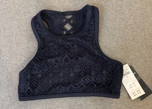 Abercrombie Kids Bathingsuit Top Navy 7/8 NWT $39 - Picture 1 of 2