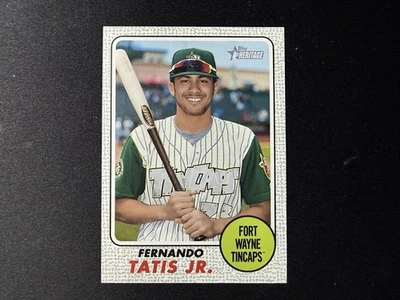 2017 Topps Heritage Minor League #99 Fernando Tatis Jr Grey Border /25 Rare! - Image 1 of 4