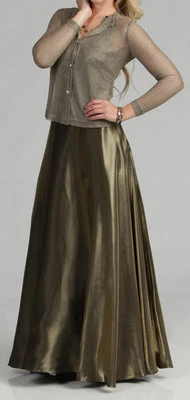 New Issue New York 2-piece Open-knit Dress and Cardigan Set -Gold-Size: 10 - Изображение 1 из 4