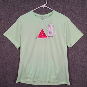 Adidas Aeroready Women’s Short Sleeve Shirt Semi Green Spark Size Large IX9433 - Picture 1 of 9