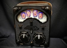 Bad Dog Designs Original Upcycled AVO Meter Nixie Clock MK II