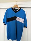 Nike 90s Vintage big logo soccer jersey blue men size M