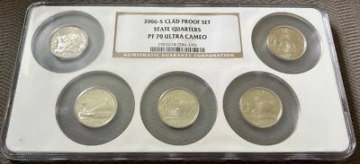 NGC PF 70 ULTRA CAMEO 2006 S Clad Proof Set State Quarters - Image 1 of 4