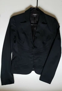 Kenneth Cole Reaction Women's Career Jacket Blazer Size 4 Black Diagonal - Bild 1 von 5