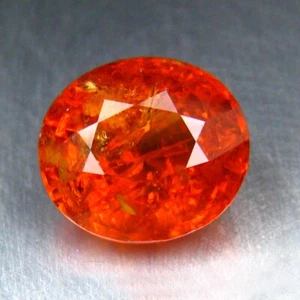 4.77 CT IMPRESSIVE OVAL FANTA ORANGE COLOR NATURAL SPESSARTITE GARNET_NAMIBIA - Picture 1 of 3