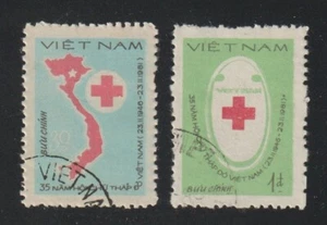 1982 Vietnam Stamps Vietnamese Red Cross Scott # 1188-1189 Cto Never Hinged      - Picture 1 of 1