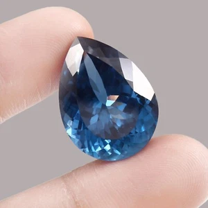 24x17 MM Natural Brazilian Blue Tourmaline 35.00 Ct Loose Pear Cut Gemstone - Picture 1 of 4