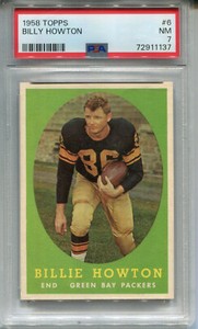 1958 Topps #6 Billy Howton PSA 7 NM Green Bay Packers
