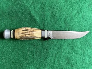 Vintage German Solingen Hunting Knife Stag Handled - Picture 1 of 11
