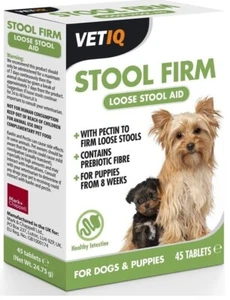 VetIQ Hocker-Firma Locker Hilfe 45 Tabletten Pet Remedy Zu Stop Hund Durchfall - Bild 1 von 1