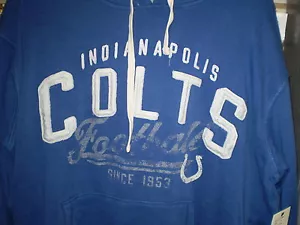 NFL CLASSIC GRIDIRON COLTS HOODED PULLOVER HOODY HOODIE M MED MEDIUM NEW NWT - Picture 1 of 1