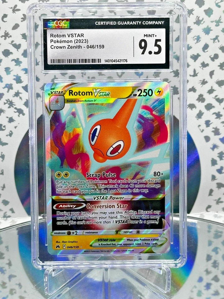 CGC 9.5 Rotom VSTAR Crown Zentih 046/159 FUll Art Double Rare Pokemon Card - Image 1 of 1