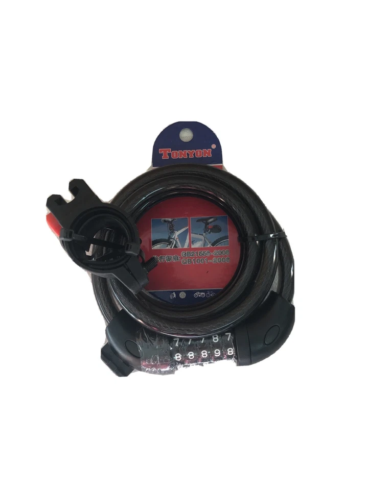 Tonyon TY588E Anti Theft Bike Lock Steel Wire Bicycle Security Cable Locks  - Image 1 of 4